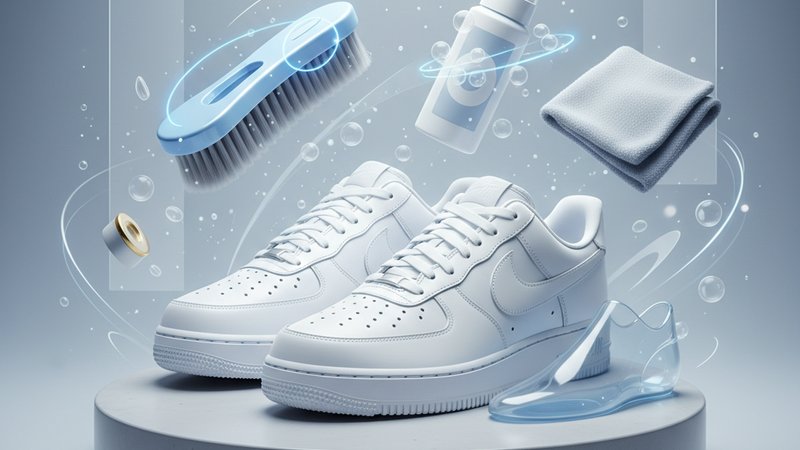 Белые Nike Air Force 1, уход за обувью, чистый современный стиль, Shoesempire.